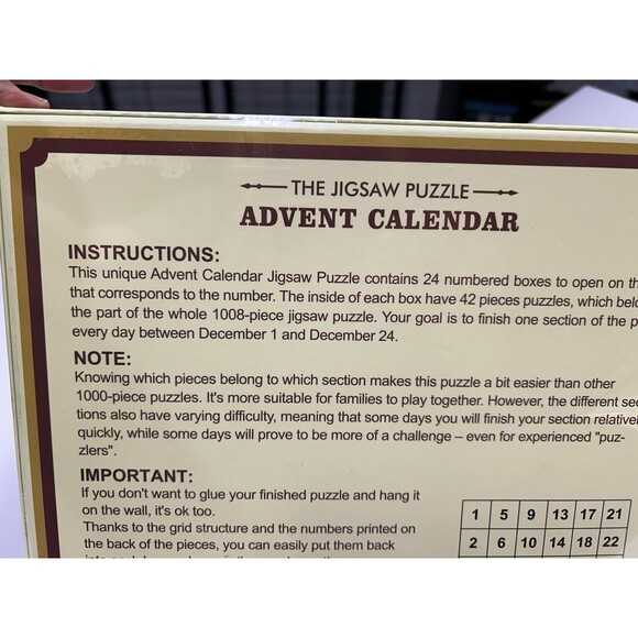 The Jigsaw Puzzle Advent Calendar 1008 Piece christmas fireplace dog gift new - Picture 6 of 9